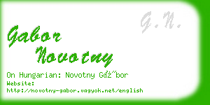 gabor novotny business card